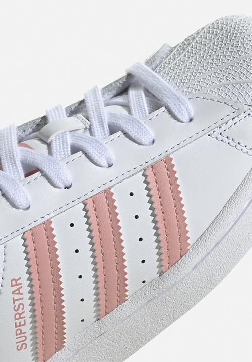 adidas Originals - Superstar j - white & pink