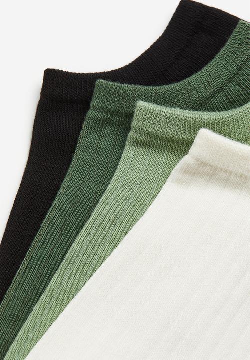 H&M - 7-Pack trainer socks - cream/light green