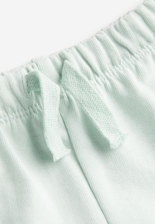 H&M - 2-Piece cotton set - pale green striped