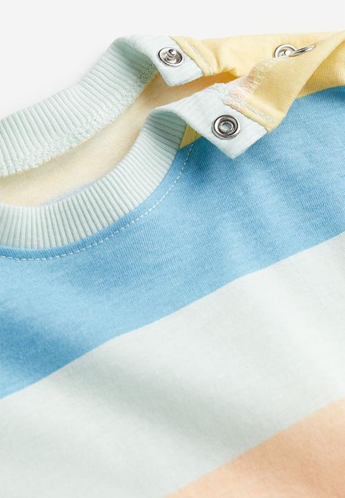 H&M - 2-Piece cotton set - pale green striped