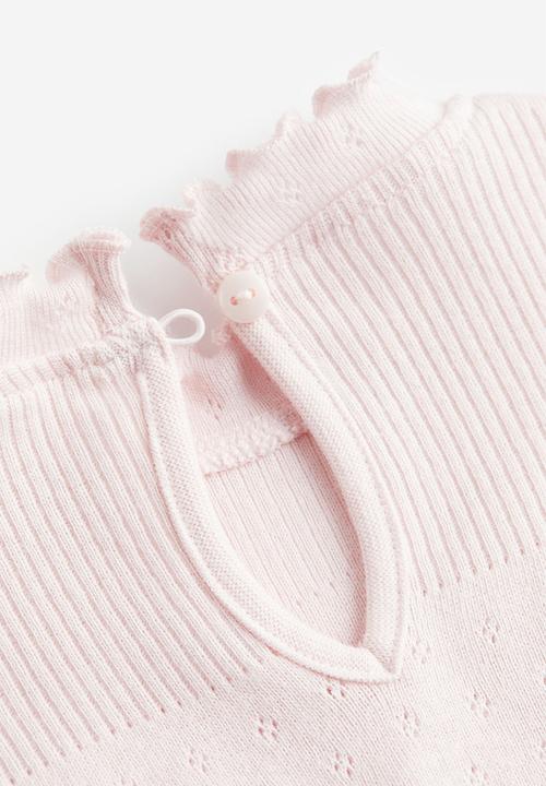 H&M - Pointelle jersey top - light pink