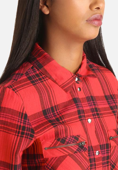 Noisy May - Erik Check Zip Shirt