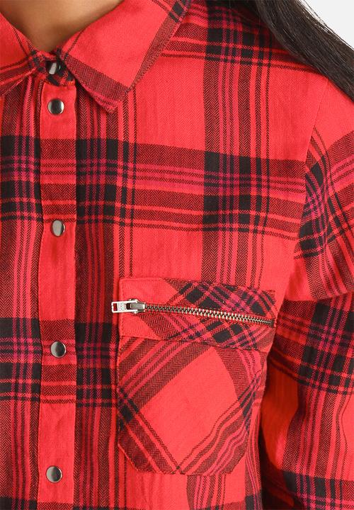 Noisy May - Erik Check Zip Shirt