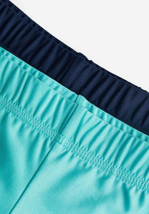 H&M - 2-Pack swimming trunks - turquoise & navy blue