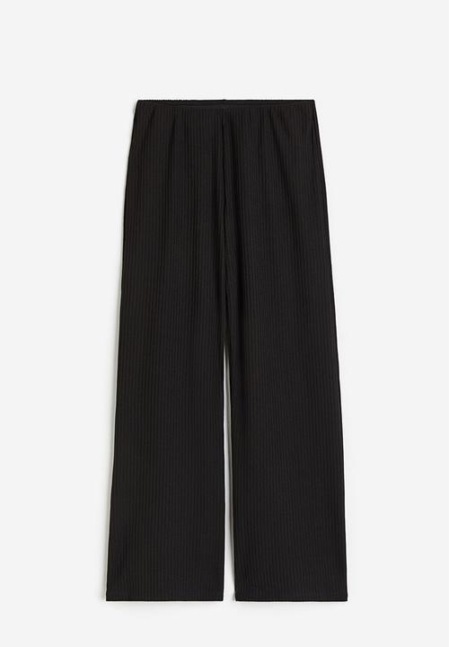 H&M - Ribbed trousers - black