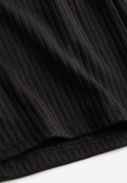 H&M - Ribbed trousers - black