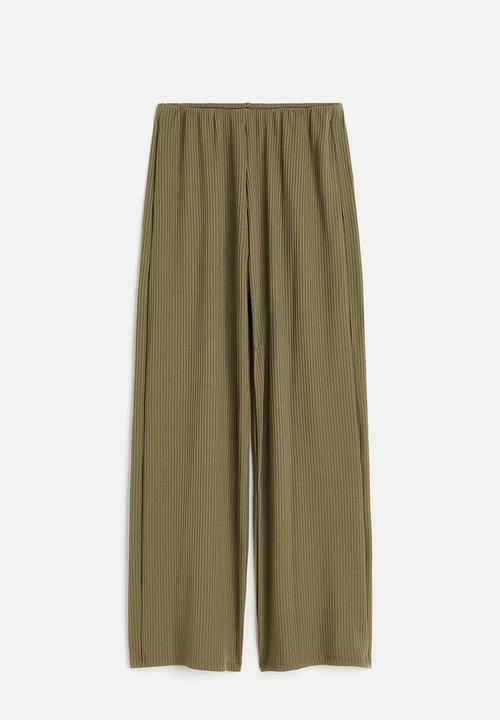 H&M - Ribbed trousers - green