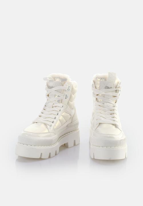 BUFFALO - Raven snow lace-up mid - white