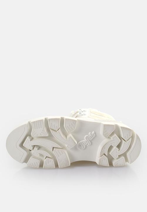 BUFFALO - Raven snow lace-up mid - white