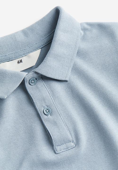 H&M - Cotton piqué polo shirt - blue