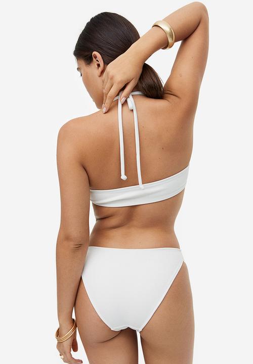 H&M - Padded triangle bikini top - white