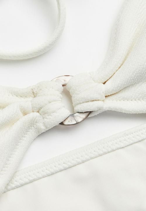 H&M - Padded triangle bikini top - white