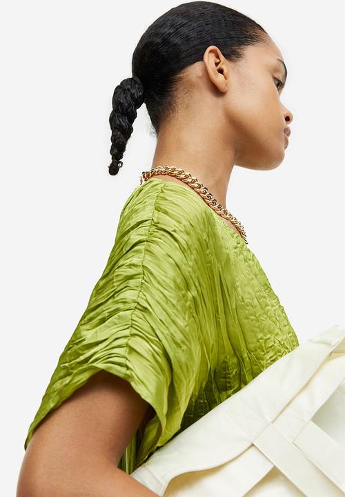 H&M - Pleated tunic dress - olive green