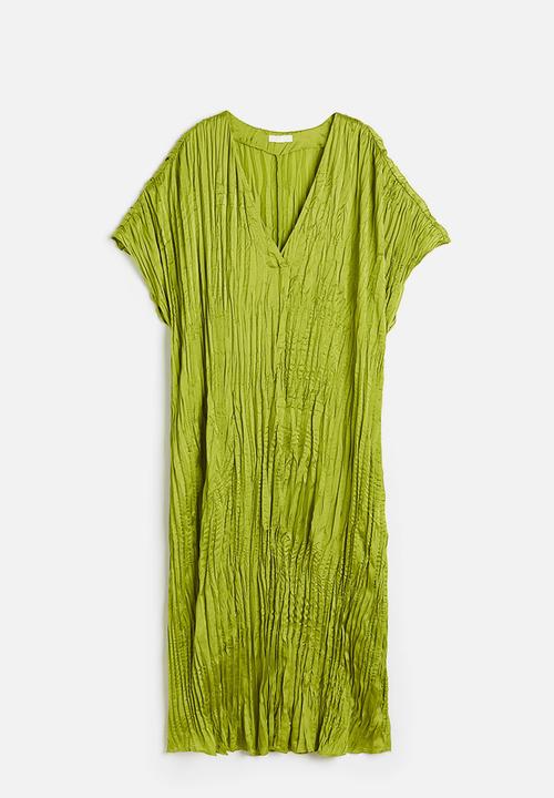 H&M - Pleated tunic dress - olive green