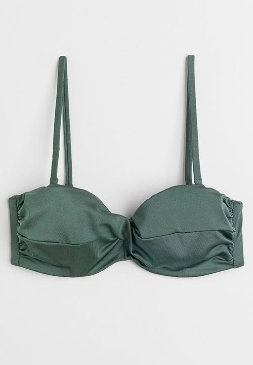 H&M - Balconette bikini top - green