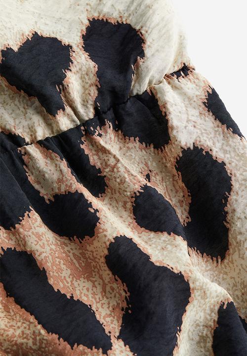 H&M - Halterneck dress - light beige leopard print