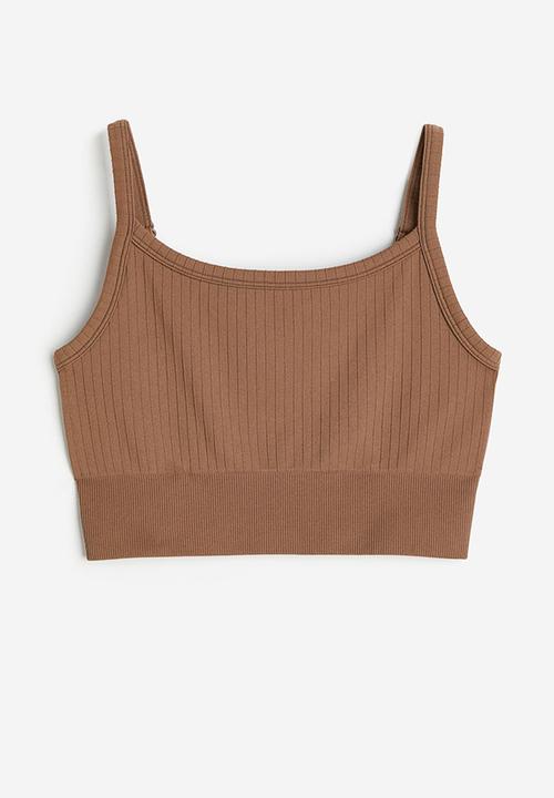 H&M - Drymove™ light support sports bra - light brown