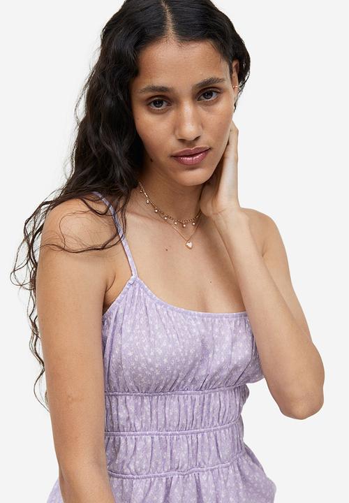 H&M - Crinkled jersey playsuit - purple