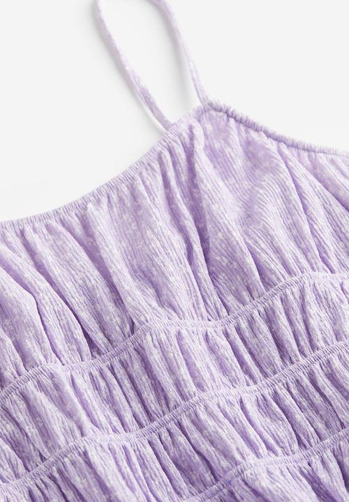 H&M - Crinkled jersey playsuit - purple
