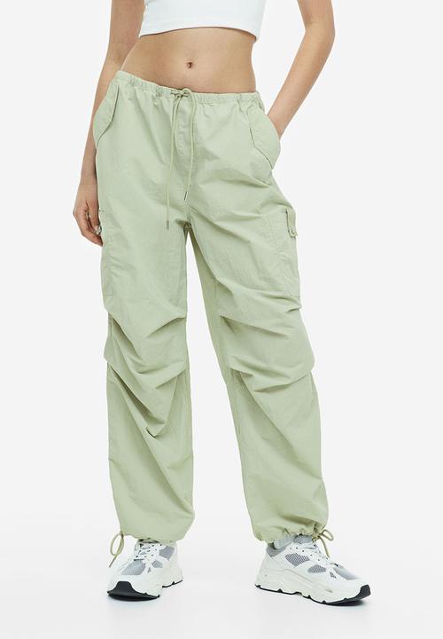 H&M - Nylon parachute trousers - green
