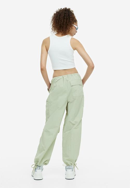 H&M - Nylon parachute trousers - green