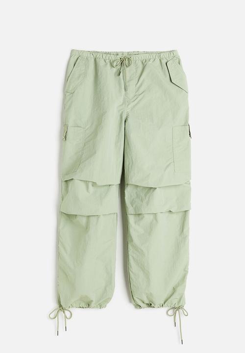 H&M - Nylon parachute trousers - green