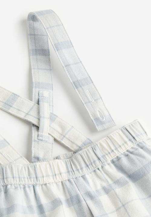 H&M - 2 Piece cotton set - light grey checked