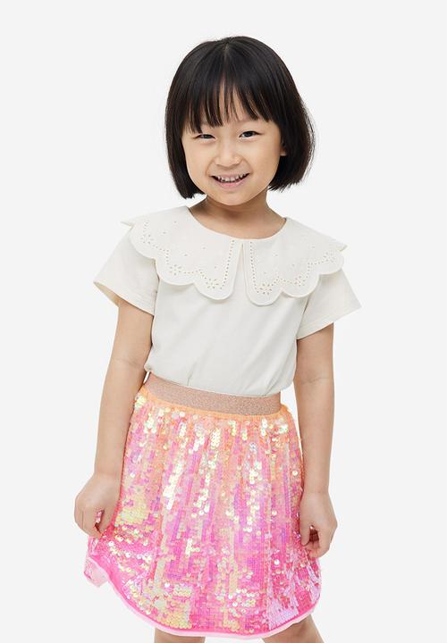 H&M - Sequined skirt - bright pink