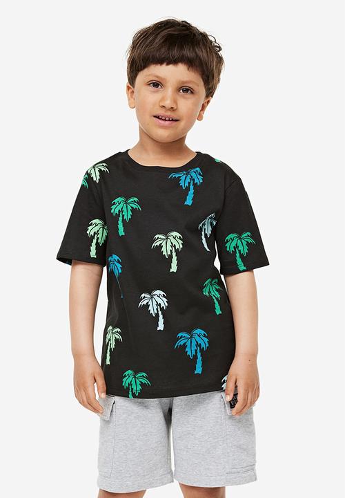 H&M - Cotton t-shirt - black palm trees