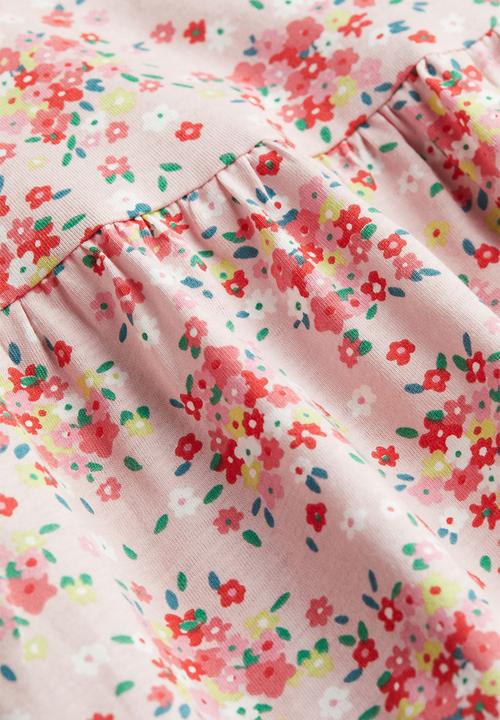 H&M - Patterned cotton dress - light pink floral 