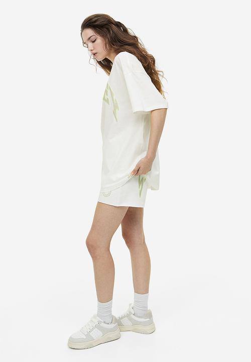 H&M - Oversized printed T-shirt - white
