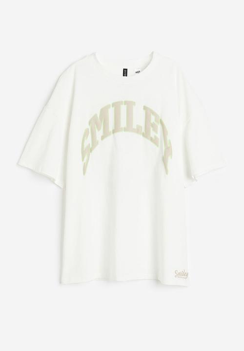 H&M - Oversized printed T-shirt - white