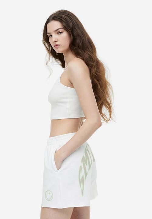 H&M - Printed sweatshorts - white