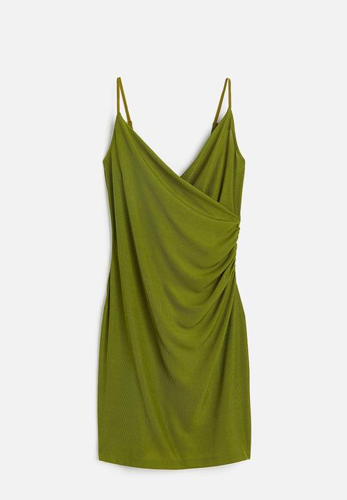 H&M - Draped jersey dress - green