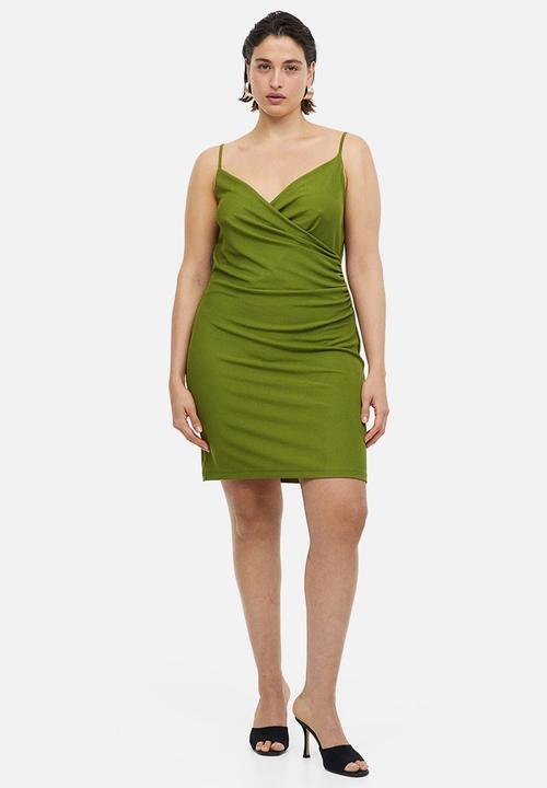 H&M - Draped jersey dress - green
