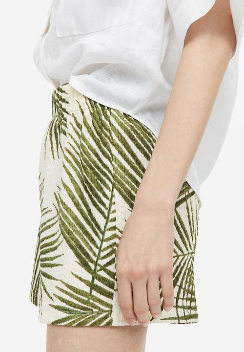 H&M - Crêpe shorts - beige ,multi