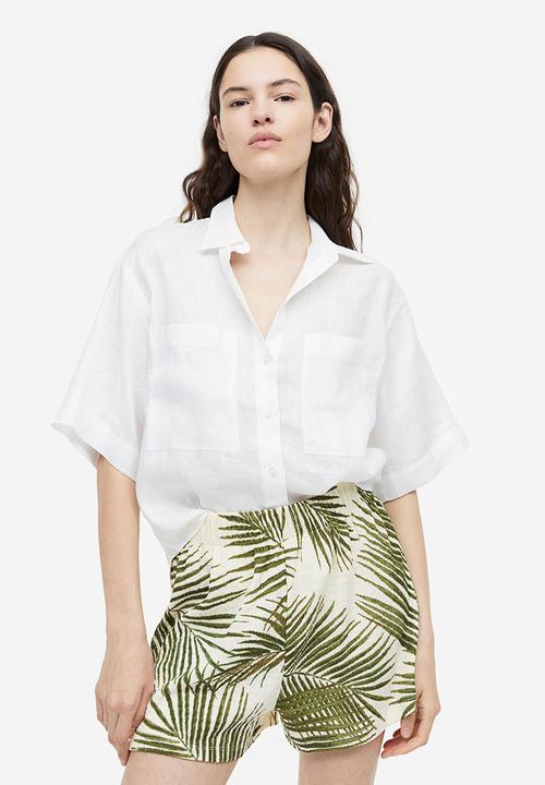 H&M - Crêpe shorts - beige ,multi