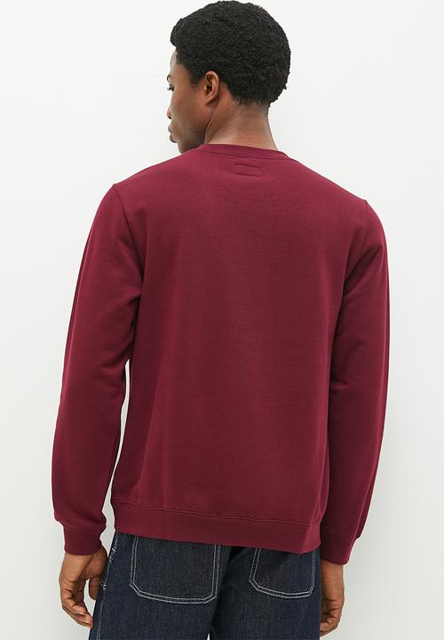 Converse - Standard Fit Center Front Large Chuck Patch Core Crew Bb - Deep Bordeaux