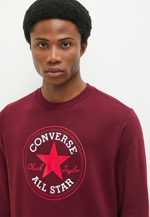 Converse - Standard Fit Center Front Large Chuck Patch Core Crew Bb - Deep Bordeaux