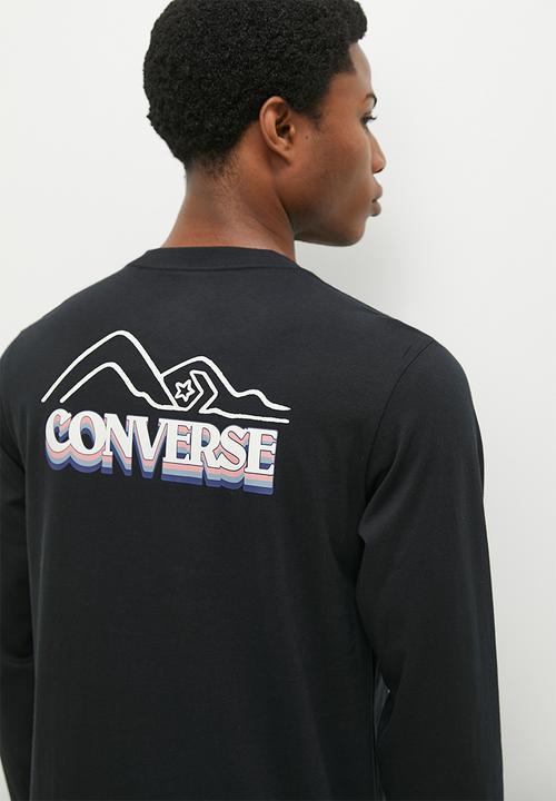 Converse - Cc winter vibes long sleeve graphic tee - converse black