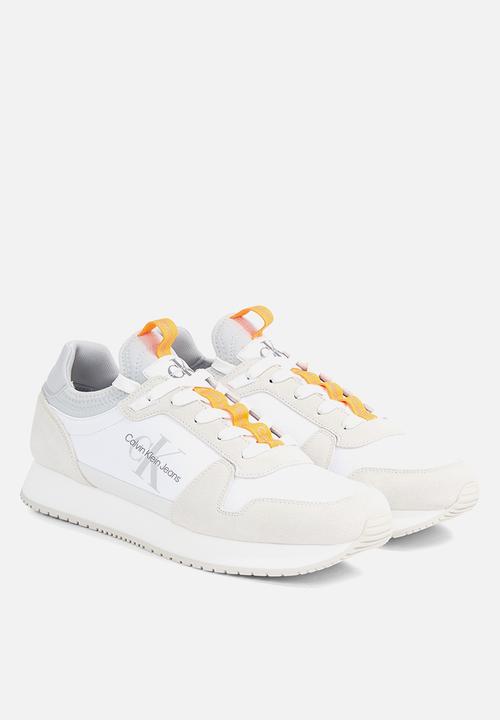 Calvin Klein - Retro runner laceup refl - bright white