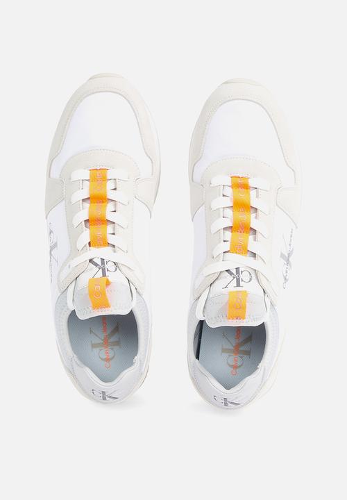 Calvin Klein - Retro runner laceup refl - bright white