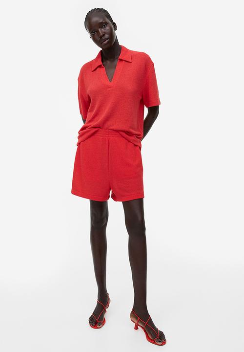 H&M - Collared top - red