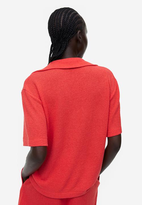 H&M - Collared top - red