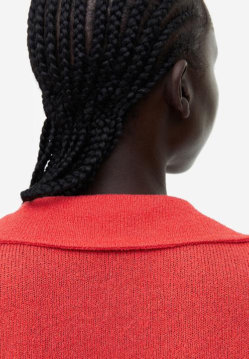 H&M - Collared top - red