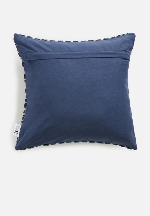 SF Collection - Alvya cushion cover w feather inner- navy blue