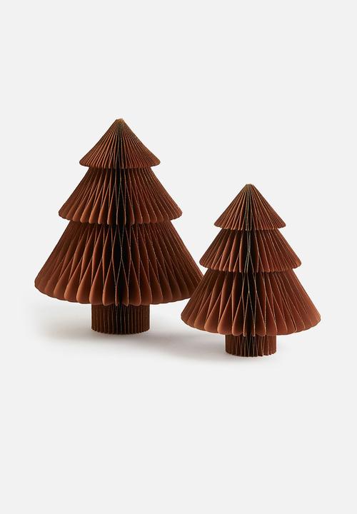 H&M - Paper tree christmas decoration - brown