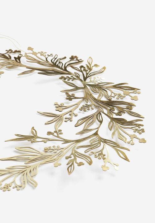 H&M - Metal mistletoe wreath - gold-coloured