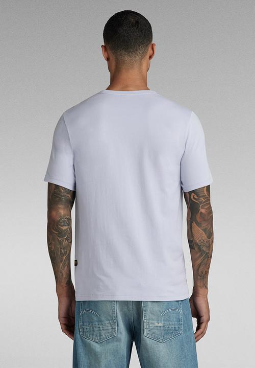 G-STAR - Slim base r t s\s compact stretch jersey o - icelandic blue