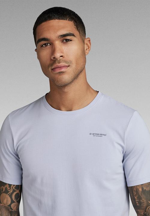 G-STAR - Slim base r t s\s compact stretch jersey o - icelandic blue